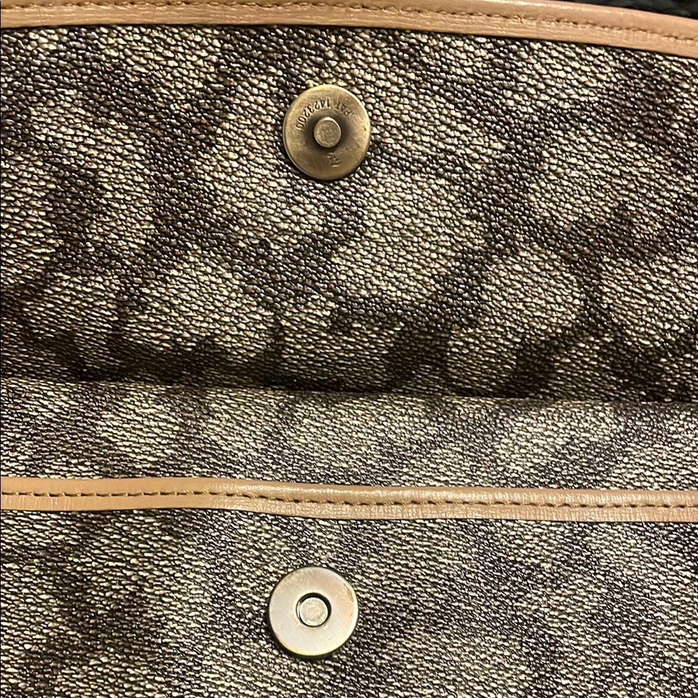 Yves Saint Laurent Brown and Gray Monogram Clutch - Picture 4 of 10